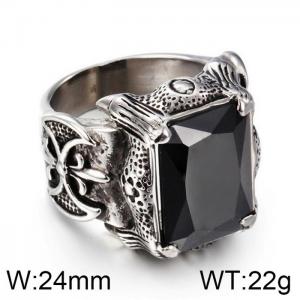 Stainless Steel Stone&Crystal Ring - KR39423-OT