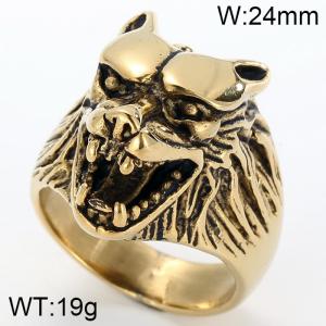 Stainless Steel Gold-plating Ring - KR39442-OT