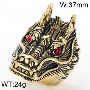 Stainless Steel Gold-plating Ring - KR39444-OT