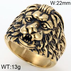 Stainless Steel Gold-plating Ring - KR39452-OT