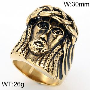 Stainless Steel Gold-plating Ring - KR39455-OT