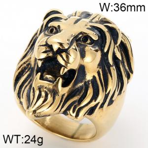 Stainless Steel Gold-plating Ring - KR39474-OT