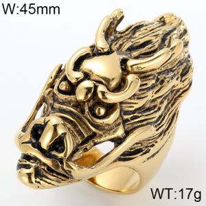 Stainless Steel Gold-plating Ring - KR39477-OT