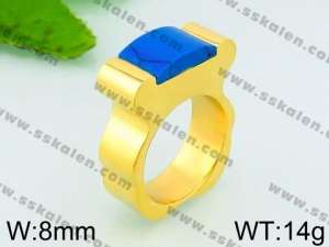 Stainless Steel Gold-plating Ring - KR39506-K