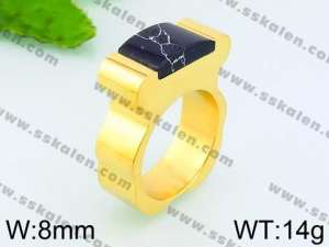 Stainless Steel Gold-plating Ring - KR39507-K
