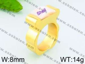 Stainless Steel Gold-plating Ring - KR39509-K