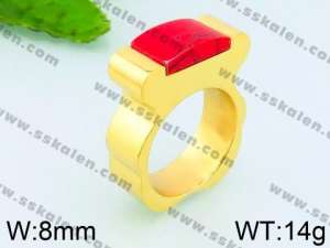 Stainless Steel Gold-plating Ring - KR39513-K