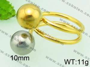 Stainless Steel Gold-plating Ring - KR39518-Z