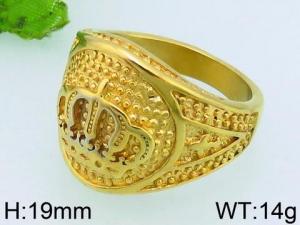 Stainless Steel Gold-plating Ring - KR39571-ZY