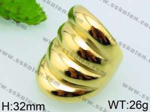 Stainless Steel Gold-plating Ring - KR39958-L