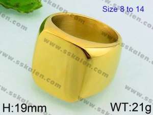 Stainless Steel Gold-plating Ring - KR41386-TJY
