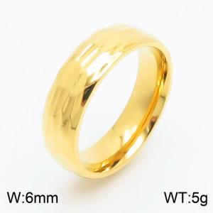 Stainless Steel Gold-plating Ring - KR41996-K