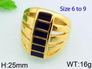 Stainless Steel Gold-plating Ring - KR42673-LK
