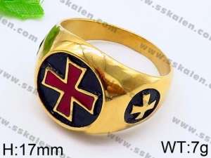 Stainless Steel Gold-plating Ring - KR43046-TLX