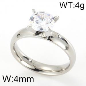 Stainless Steel Stone&Crystal Ring - KR43434-K