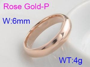 Stainless Steel Rose Gold-plating Ring - KR43440-K