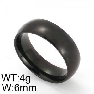 Stainless Steel Black-plating Ring - KR43455-K