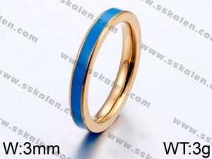 Stainless Steel Gold-plating Ring - KR44026-K