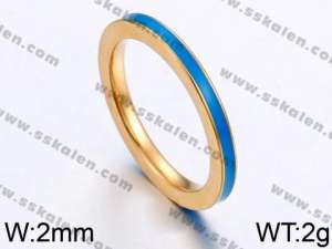 Stainless Steel Gold-plating Ring - KR44034-K