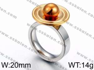 Stainless Steel Gold-plating Ring - KR44050-K