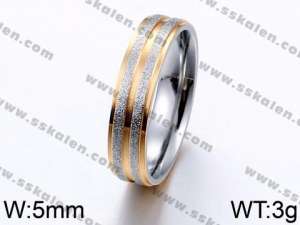 Stainless Steel Gold-plating Ring - KR44052-K