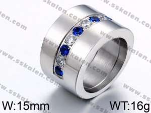 Stainless Steel Stone&Crystal Ring - KR44074-K