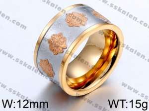 Stainless Steel Gold-plating Ring - KR44087-K
