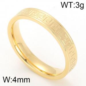 Stainless Steel Gold-plating Ring - KR44100-K