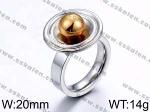 Stainless Steel Gold-plating Ring - KR44146-K