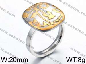 Stainless Steel Gold-plating Ring - KR44168-K