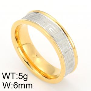 Stainless Steel Gold-plating Ring - KR44173-K