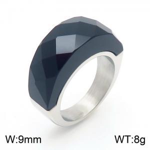Stainless Steel Stone&Crystal Ring - KR44814-K