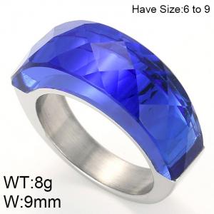 Stainless Steel Stone&Crystal Ring - KR44967-K