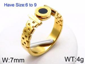 Stainless Steel Gold-plating Ring - KR45010-IL