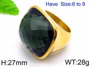 Stainless Steel Stone&Crystal Ring - KR45089-LK