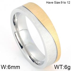 Stainless Steel Gold-plating Ring - KR45401-K