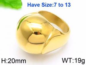 Stainless Steel Gold-plating Ring - KR45428-LK