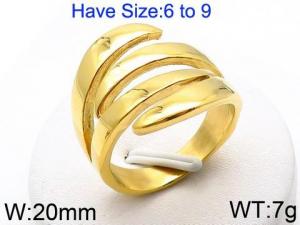 Stainless Steel Gold-plating Ring - KR45759-LK