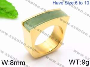 Stainless Steel Gold-plating Ring - KR46014-K