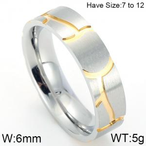 Stainless Steel Gold-plating Ring - KR46067-K