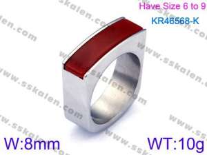 Stainless Steel Stone&Crystal Ring - KR46568-K