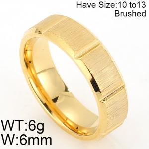 Stainless Steel Gold-plating Ring - KR47299-K