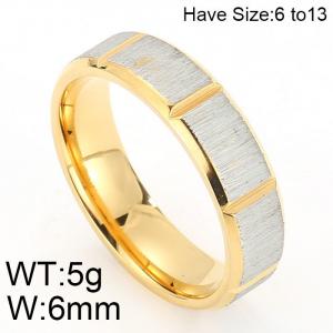 Stainless Steel Gold-plating Ring - KR47317-K