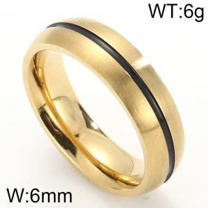 Stainless Steel Gold-plating Ring - KR47646-K