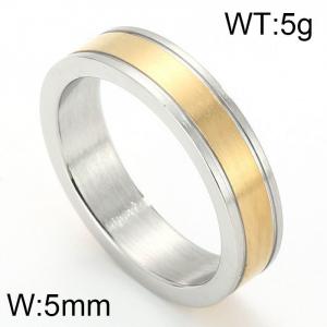 Stainless Steel Gold-plating Ring - KR47714-K