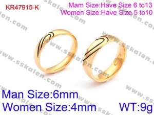 Stainless Steel Lover Ring - KR47915-K