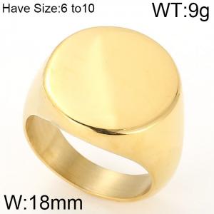 Stainless Steel Gold-plating Ring - KR47940-K