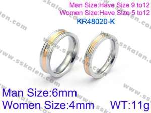 Stainless Steel Lover Ring - KR48020-K