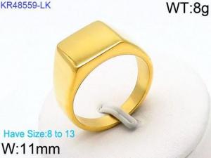 Stainless Steel Gold-plating Ring - KR48559-LK