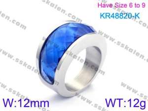 Stainless Steel Stone&Crystal Ring - KR48820-K